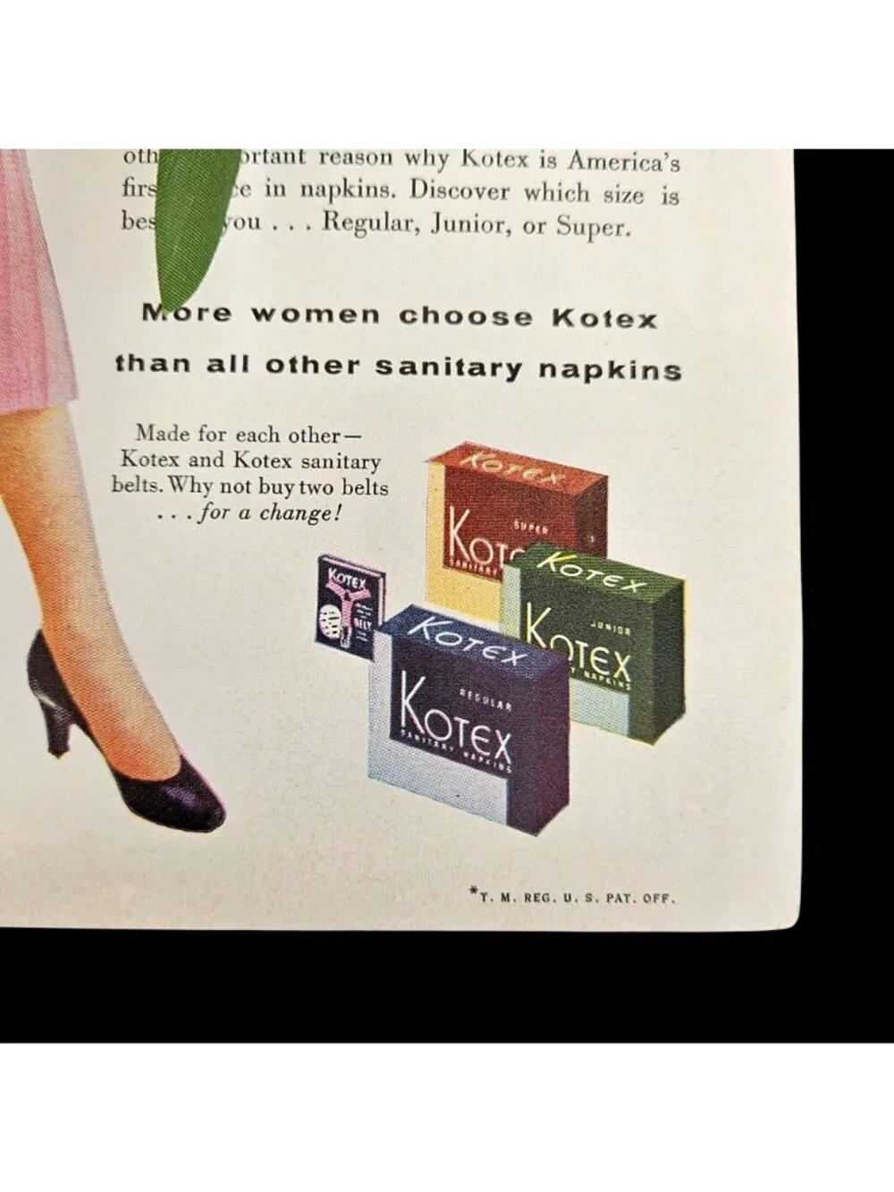 Vintage 1954 Women's Instant Collection Lot Kotex Coca-Cola Ad Luxrite Hairnet